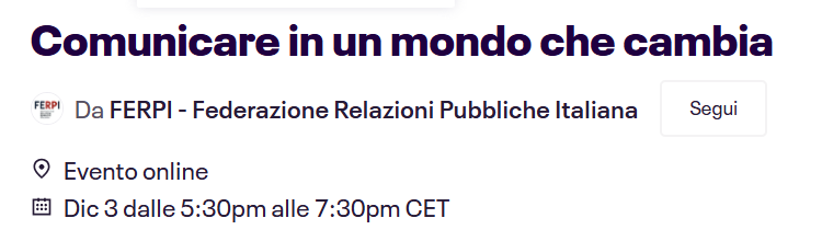 Comunicare in un mondo che cambia